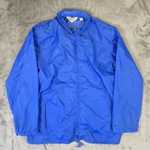 Vintage Woolrich Windbreaker Jacket Size Large Blue